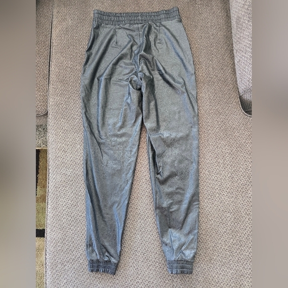 Spanx Leather Pants Small Women Brown Highrise Pull On Pocket Tapered Leg 28x29 - Picture 8 of 10